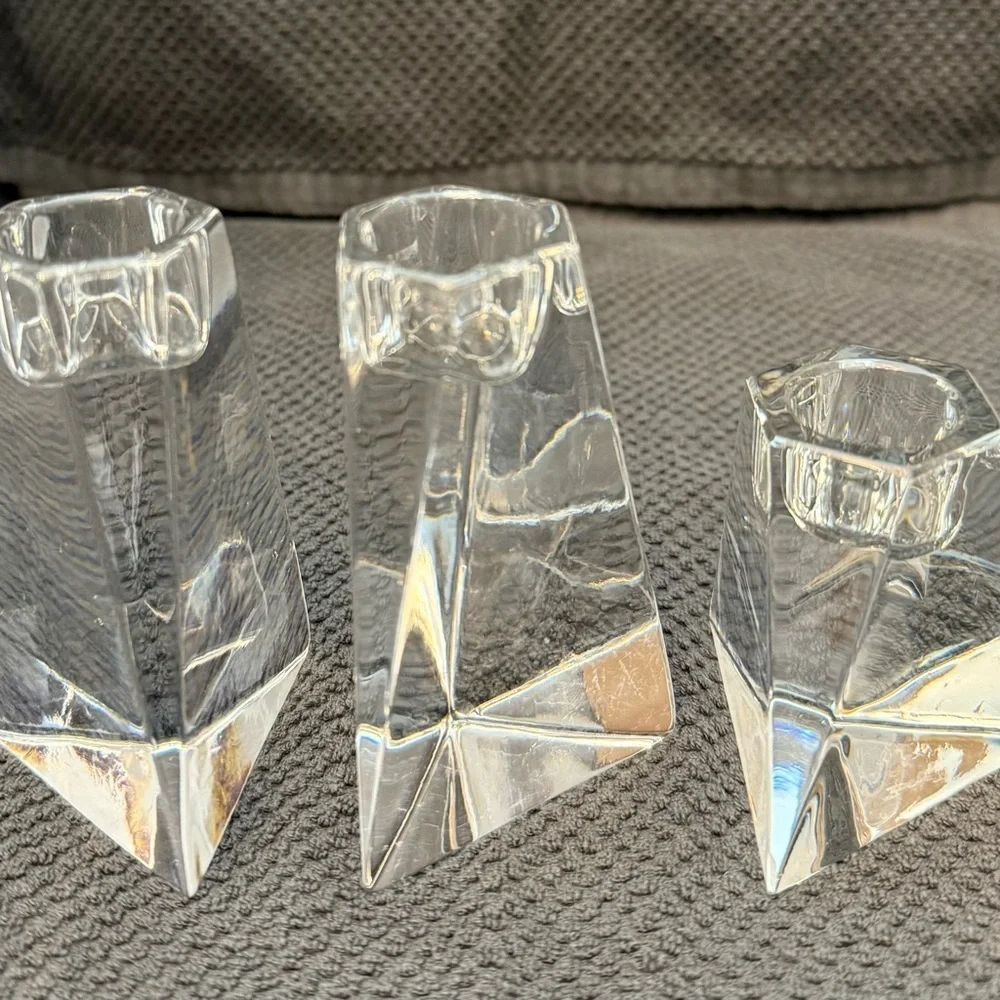 Villeroy & Boch Prisma crystal candle holders.